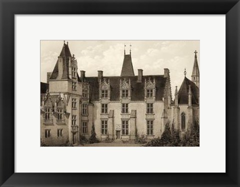 Framed Petite Sepia Chateaux I Print