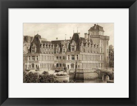 Framed Petite Sepia Chateaux IV Print