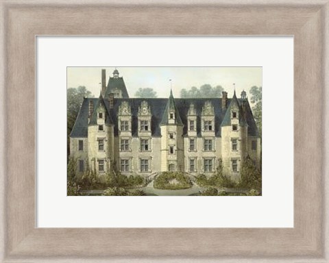 Framed Petite French Chateaux III Print