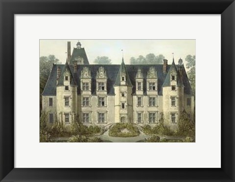 Framed Petite French Chateaux III Print