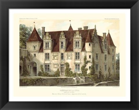 Framed Petite French Chateaux VI Print