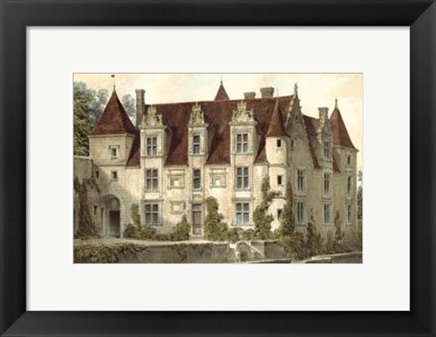 Framed Petite French Chateaux VI Print