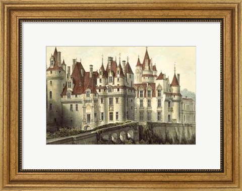 Framed Petite French Chateaux VII Print