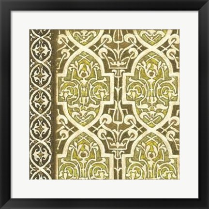 Framed Burnished Arabesque I Print