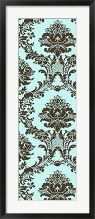 Framed Vivid Damask In Blue II Print