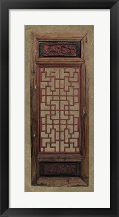 Framed Antique Shoji Screen III Print