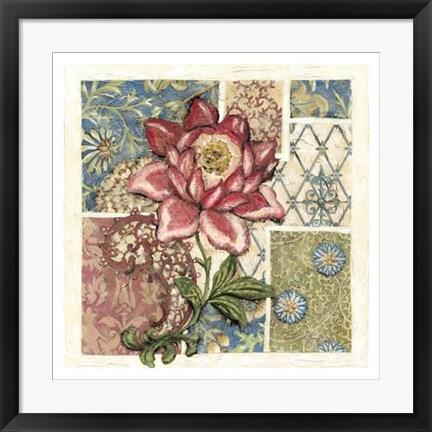 Framed Rose Chintz II Print