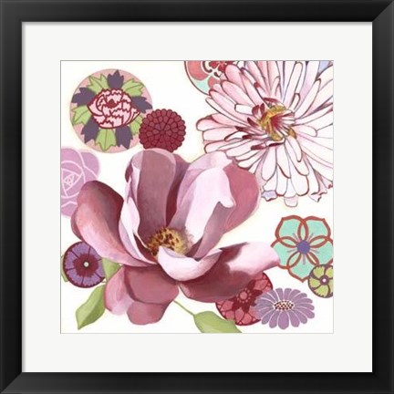 Framed Petal Profusion I Print