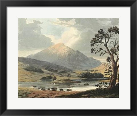 Framed Picturesque English Lake II Print