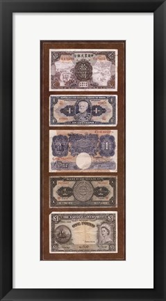 Framed Foreign Currency Panel II Print