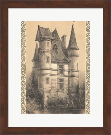 Framed Bordeaux Chateau I Print