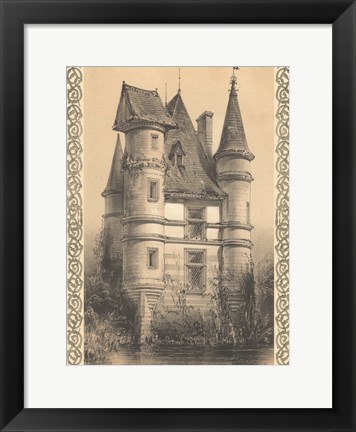 Framed Bordeaux Chateau I Print