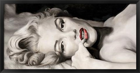 Framed Marilyn Monroe - Reclined Print