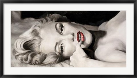 Framed Marilyn Monroe - Reclined Print