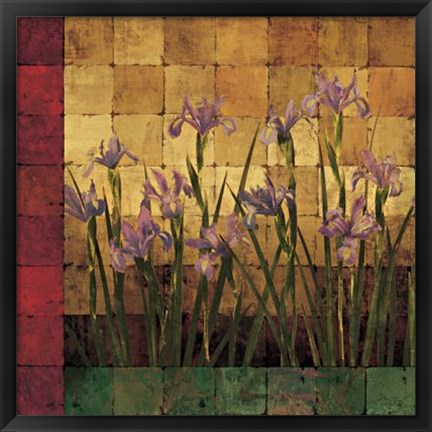 Framed Iris Garden Print