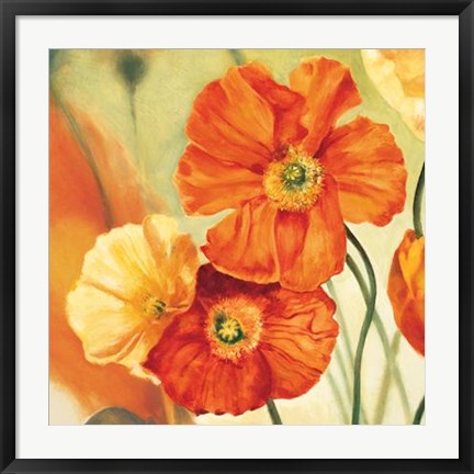 Framed Champs De Coquelicots I Print