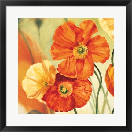 Framed Champs De Coquelicots I Print