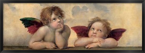 Framed Cherubim Putti Angels of The Sistine Madonna, c.1514 Print