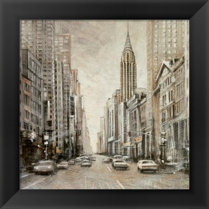 Framed To The Chrysler Building Print