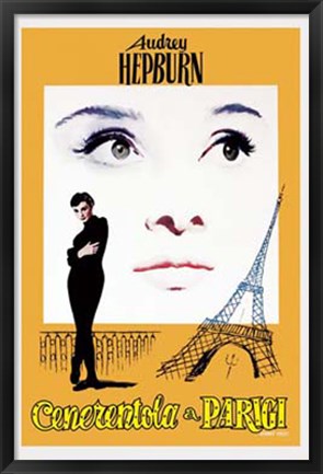 Framed Audrey Hepburn, Funny Face (Italian) Print