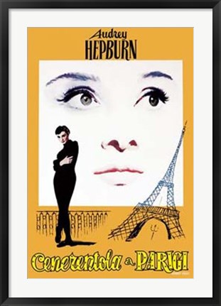 Framed Audrey Hepburn, Funny Face (Italian) Print