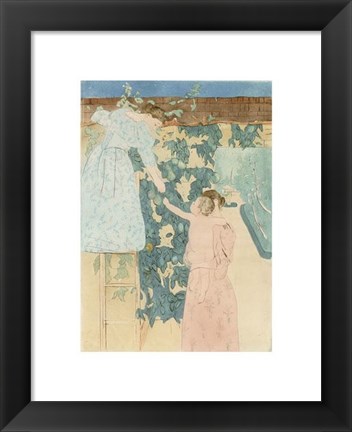 Framed Gathering Fruit Print