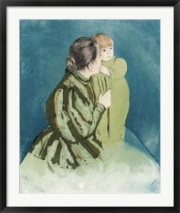 Framed Peasant Mother And Child Print