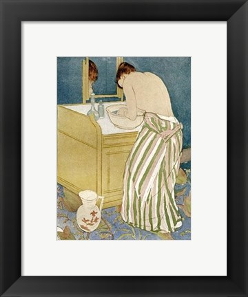 Framed Woman Bathing Print