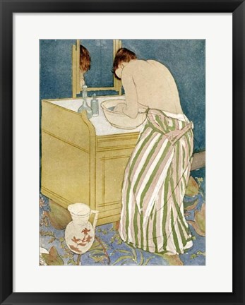 Framed Woman Bathing Print