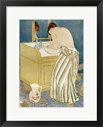 Framed Woman Bathing Print