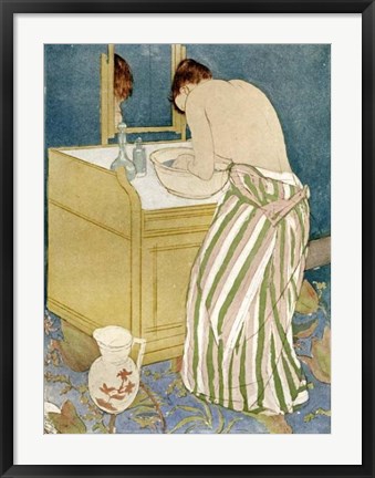 Framed Woman Bathing Print