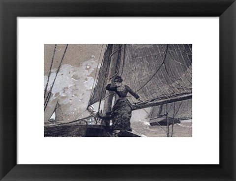 Framed Yachting Girl Print