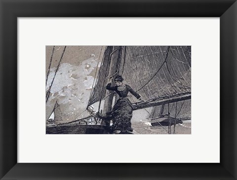 Framed Yachting Girl Print