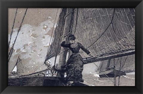 Framed Yachting Girl Print