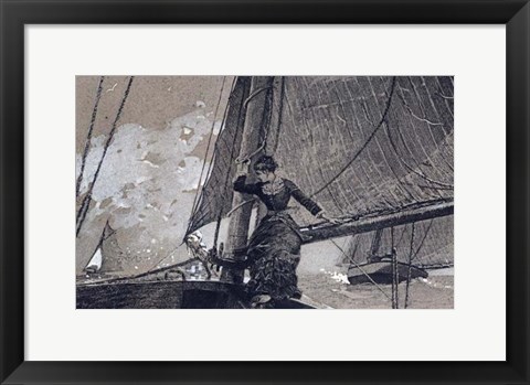 Framed Yachting Girl Print