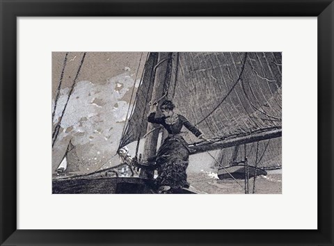 Framed Yachting Girl Print