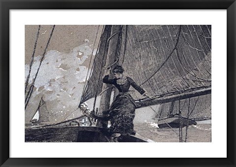 Framed Yachting Girl Print