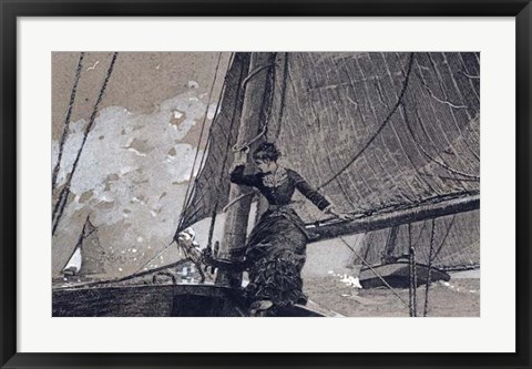 Framed Yachting Girl Print