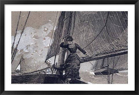 Framed Yachting Girl Print