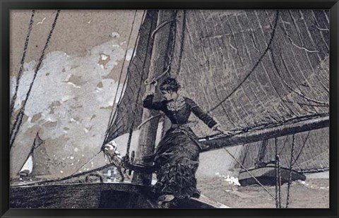 Framed Yachting Girl Print