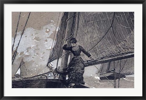 Framed Yachting Girl Print