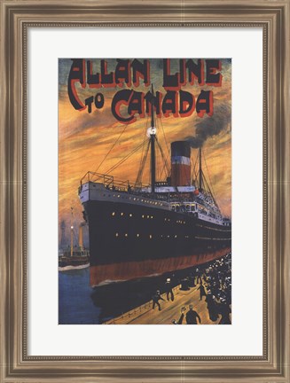 Framed Allan Line To Canada Print