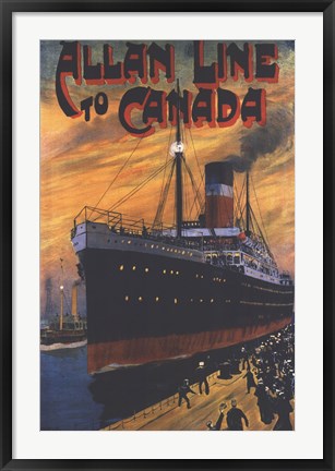 Framed Allan Line To Canada Print