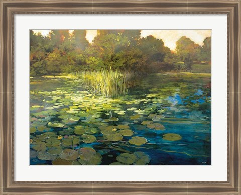 Framed Waterlilies Print