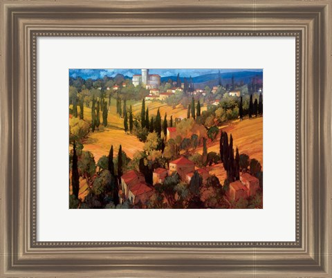 Framed Tuscan Castle Print