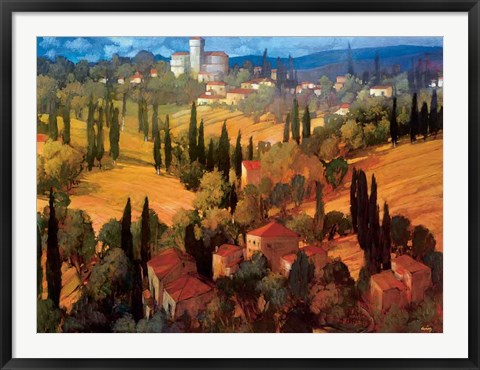 Framed Tuscan Castle Print