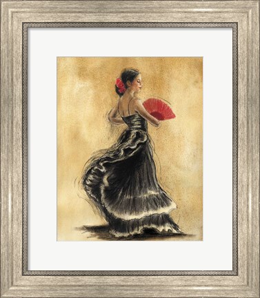 Framed Flamenco Dancer II Print