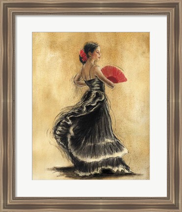 Framed Flamenco Dancer II Print