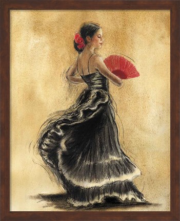 Framed Flamenco Dancer II Print