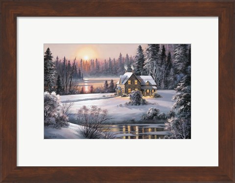 Framed Winter Sunset Print